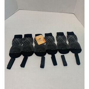 BEAUTYZOO Lot Of 3 Anti-Slip Dog Socks With Grips Traction Control